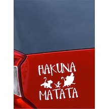 Hakuna Matata Oto Sticker Beyaz 15 Cm