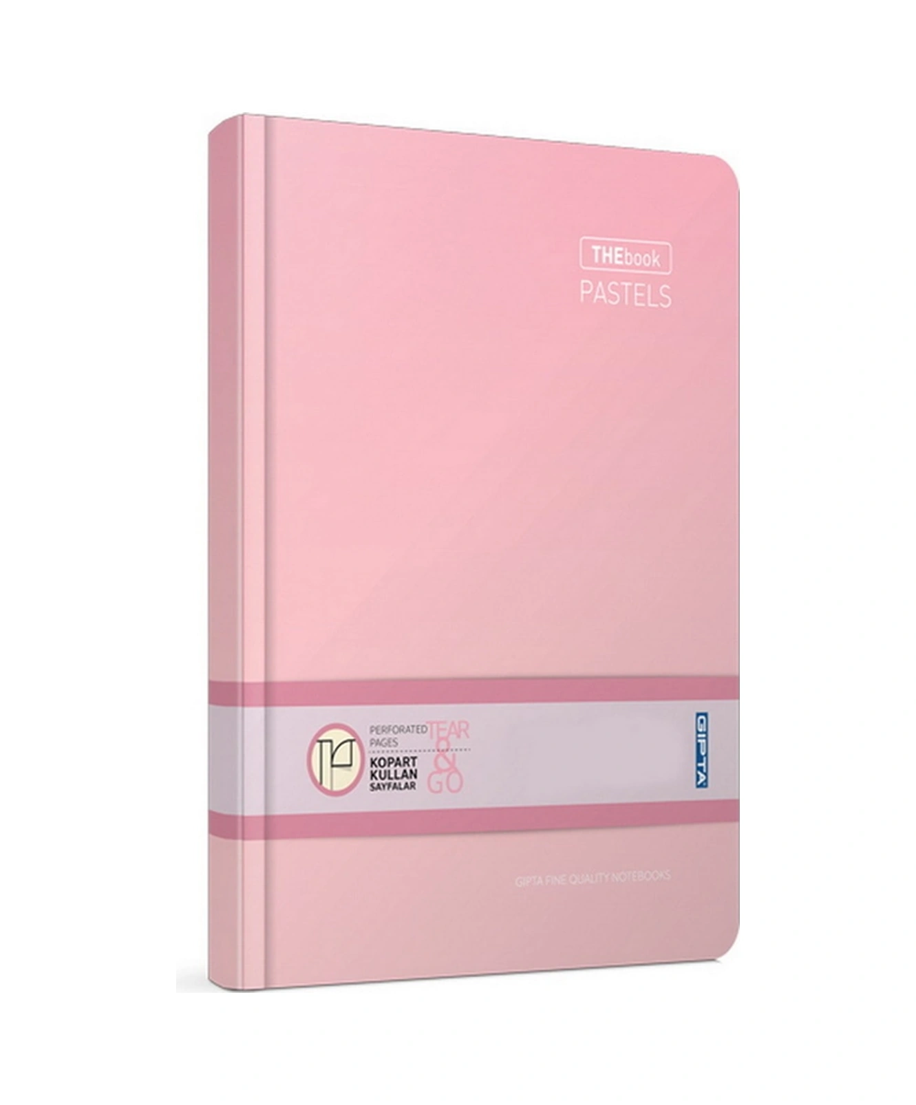 The Book Pastel 17x24 120 Yaprak Sert Kapak Ciltli Kareli Defter Pastel Pembe 3310 Karışık Renkli