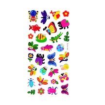 Sticker Kabartmalı Defter Planlayıcı Etiket Ldg042 -17x9 Cm- Renkli Böcekler