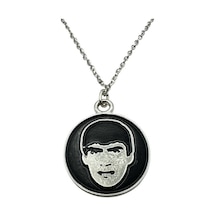 Retro Portre Madalyon Kolye Unisex Minimal Tasarım Çok renkli