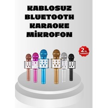 Hubrendy Tekno Kablosuz Bluetooth Karaoke Mikrofon Yankı Efektli