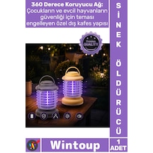 Sineklik Taşınabilir Sessiz Güvenli 360 Korumalı Şarjlı Fener Şık Kamp Tipi Uv Işıklı Sinek Kovucu
