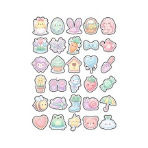 30 Adet Pastel Bahar Sticker Seti - Laptop Defter Telefon Su Matarası İçin Çok Renkli