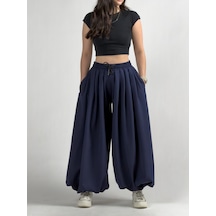 Cocopelli Süper Oversize Lacivert Kadın Jogger Pantolon Coc3227