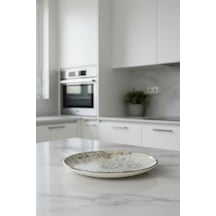 6'lı Valencia Servis Tabak 27cm Dijital Fade Rinart Krem