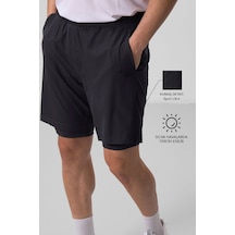Tommy Life Antrasit Polyester İnce Yumuşak Standart Fit Erkek Taytlı Şort - 81287 Antrasit