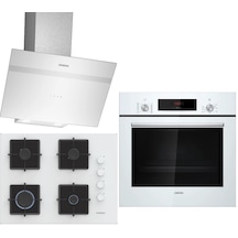 Siemens HB012FBW1T - EO7C2PP30O - LC64KPJ20T Beyaz Ankastre Set