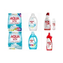 Aquabor Aylık Temizlik Seti Çamaşır Deterjanı 146 Yıkama + Bulaşık Makine İçin+ Bulaşık Elde Yıkama 89311889