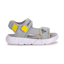 Kiko Kids Cırtlı Yürüyüş Erkek Çocuk Sandalet 2722-27 Gri - Sarı