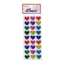 Ticon Renkli Kalp Sticker - 6 Adet