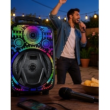 8 İnç Rgb Işıklı Taşınabilir Bluetooth Hoparlör Uczzzlf3880hoparlör