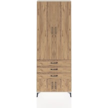 Arges Dolap 4 Raflı 3 Çekmeceli 4 Kapaklı 88x30x243 Aytaşı-çam Aytaşı