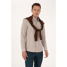 U.s. Polo Assn. Erkek Taş Gömlek Desenli 50308522-vr049 Tas