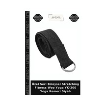 Özel Seri Bireysel Stretching Fitness Woo Yoga Yk-200 Yoga Kemeri Siyah