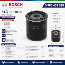 Bosch Yağ Filtresi 0986452028 Toyota Corolla Auris Avensis Yaris Rav4 P2028
