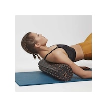 Orta Sert Tırtıklı Masaj Rulosu Foam Roller 30 Cm-siyah Karışık