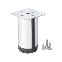 Metal Baza Dolap Ayağı Krom Kalın Çap 60 Mm Yükseklik : 15 Cm Kahverengi Diğer