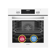 Simfer 8209 9 Fonksiyon QS Beyaz Cam Ankastre Fırın Power Turbo Dijital