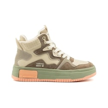 Guja 23k358-1 Kadın Sneaker Spor Ayakkabı Yeşil Bej
