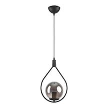 Deco Özel Tasarım Modern Salon - Mutfak - Cafe Siyah Renk Füme Camlı Tekli Avize Diğer