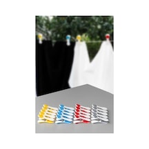 İz Bırakmayan Silikon Çamaşır Mandalı, 20'li Set, Paslanmaz 40 x 19