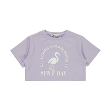 Civil Girls Flamingo Baskılı 2-5 Yaş Tişört Lila