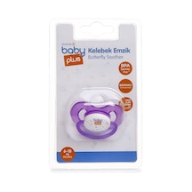 Baby Plus Tekli Damaklı Emzik Mor 6-18 Ay Mor