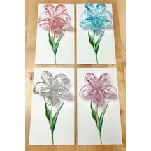 100 Adet Şeffaf Renkli Lotus Toka 8 Cm Kına Seti Çok Renkli