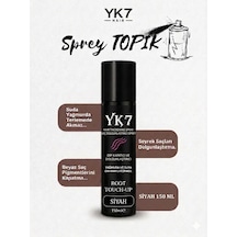 Yk7 Siyah /black Saç Dolgunlaştırıcı Ve Dip Kapatıcı Topik Sprey 150 Ml.