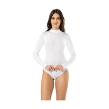 Kadın Uzun Kol Balıkçıyaka Çıtçıtlı Pamuk Body Bayan Atlet