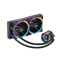 Antec Vortex 240 All-in-one Argb Cpu Sıvı Soğutucu, 240mm Radyatör, Intel Ve Amd Soket Uyumlu, Antec Fusion Pwm Argb Fan, 3-pin, 12v, Siyah