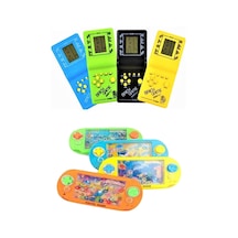 1 Adet El Atarisi Tetris Atari 1 Adet Suda Halka Geçirme Oyun Konsolu Nostaljik Oyuncak Set