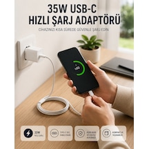 Type-c To C Kablolu 35w Hızlı Şarj Başlığı Set Android