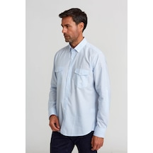 Bisse Erkek Regular Fit Uzun Kollu Spor Gömlek Mavi Gm23y231125 C35 Mavi