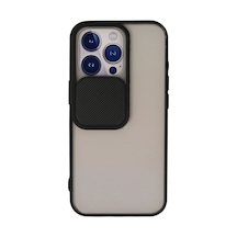 Apple iPhone Uyumlu 13 Pro Kılıf Palm Buzlu Kamera Sürgülü Silikon - Siyah Çr