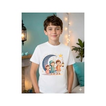 Stil-x Ramazan Bayramı Baskılı Erkek Çocuk Tshirt, %100 Pamuklu Kumaş Beyaz-5