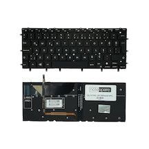 Dell İle Uyumlu Inspiron 04xvx6, 07dtj4, 7dtj4, 08fc81, 8fc81 Notebook Klavye Işıklı Siyah Tr