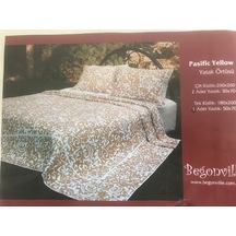Begonvill Pasific Yellow Tek Kişilik Yatak Örtüsü