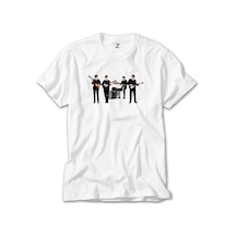The Beatles Vintage Line Up Beyaz Tişört Beyaz