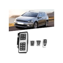 Vw Golf 7 8 Passat B8 Tiguan 2 Touran 2 T-roc T-cross Arteon Polo 5 Uyumlu Geçme Manuel Pedal Seti 4 Parça Siyah Krom