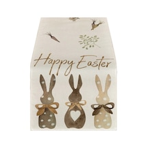 Hangfox Flaks Tablo Runner: Easter Tavşan Desenli, Yırtılmaya Dayanıklı, Ev Dekorasyonu, Masayı Korumak İçin Renk Kaybı Olmayan Desenler Diğer