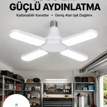 Enerji Tasarruflu Led Ampül 60 Watt 4 Kollu Beyaz Işık Yeni Nesil
