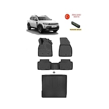 Renault Duster Eco G / E-tech / Tce 4x2 2024 Sonrası Uyumlu 3d Havuzlu Paspas Ve 3d Üst Kademe Bagaj Havuzu Seti Asma Koku Ve Numaratör Hediyeli