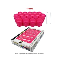 Bijon Kapağı Düz 19 Mm Pembe 20 Li Set