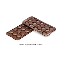 Silikon Çikolata Kalıbı Ve Mini Makaron Silikon Kalıbı Silikon Kahverengi Diğer