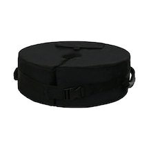 Leezsing Koyu Siyah 48cm Çaplı Dairesel Topuk, 600d Oxford Kumaş, Çantalı Ve Kordonlu, Bahçe, Plaj, Kamp Gölgesi, Çadır Rüzgar Tutan Sabitlastırıcı Ağırlık Torbası Siyah