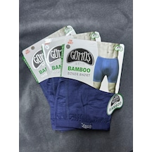 Gümüş Bambu Boxer Mavi