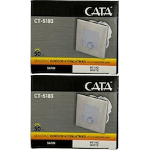 Cata Ct-5183 1,5w 6400k Beyaz Işık Sensörlü Koridor Aydınlatması 2 Adet
