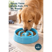 1 Adet Yavaş Yeme Mama Kabı 775 Ml Plastik