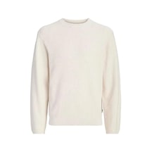 Jack & Jones Premium % 100 Pamuk Bisiklet Yaka Kazak Erkek Kazak 12301707 Bej